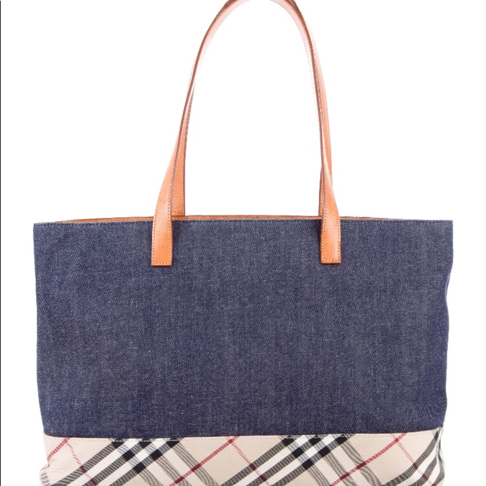Burberry London Denim Nova check tote beach bag - Picture 11 of 12